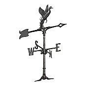 30" Traditional Duck Weathervane - Black - Rooftop or Garden Mount