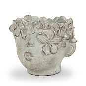 Medium Kissing Face Concrete Planter