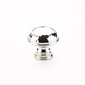 Atherton Hammered Knob Polished Nickel