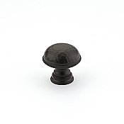 Atherton Hammered Cabinet Knob with Knurled Edge Oil Rubbed Bonze