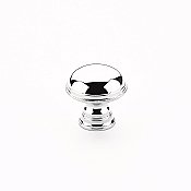 Atherton Round Knob with Knurled Edge Polished Chrome