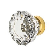 Nostalgic Warehouse Crystal 1-3/8" Cabinet Knob in Unlacquered Brass