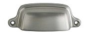 Medium Drawer or Bin Pull - Brushed Nickel - 3" on Center