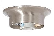 Satin Nickel Flush Mount Collar Light Fixture, 3-1/4"
