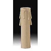 Beige Plastic Candle Cover with Drips - Candelabra - 4" High