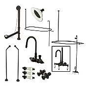 Kingston Brass CCK4185PL Vintage Gooseneck Clawfoot Tub Faucet Package, Oil Rubbed Bronze
