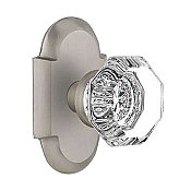 Complete Door Hardware Set - with Cottage Plate with Waldorf Crystal Knob