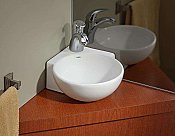 Corner Vitreous China Overcounter/Wall Mount Lavatory / Sink