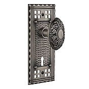 Complete Door Hardware Set - with Craftsman Plate with Victorian Knob