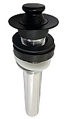 Lift and Turn Bathroom Sink Drain Without Overflow - Matte Black