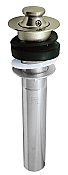 Lift and Turn Bathroom Sink Drain Without Overflow - Brushed Nickel