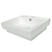 Fauceture Plaza Semi-Recessed Bathroom Sink - White