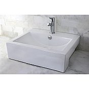 Fauceture Concord Semi-Recessed Bathroom Sink - White