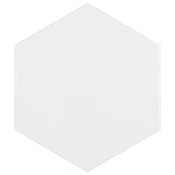 Hexatile Glossy Blanco 7" x 8" Porcelain Wall Tile - Sold Per Case of 25 - 7.67 Square Feet