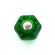 Forest Green 1" Glass Hexagonal Knob
