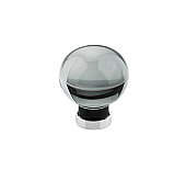 Bristol Smoke Crystal Cabinet Knob, 1-1/4" Polished Chrome