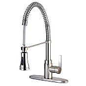 Gourmetier GSY8878CTL Continental Single-Handle Pre-Rinse Kitchen Faucet, Brushed Nickel