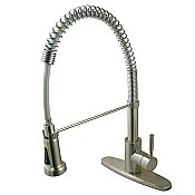Gourmetier GSY8888DL Concord Single-Handle Pre-Rinse Kitchen Faucet, Brushed Nickel