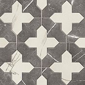 Istanbul Squire Shield Night with Day Cross 6" x 8-3/8" Porcelain Floor and Wall Tile - 48 Tiles Per Case - 9.12 Square Feet
