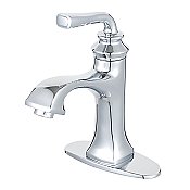 Fauceture LS4421RXL Restoration Single-Handle Bathroom Faucet with Push Pop-Up, Polished Chrome