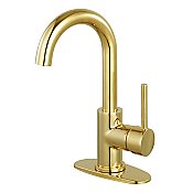Fauceture LS8433DL Concord Single-Handle Bathroom Faucet with Push Pop-Up - Polished Brass