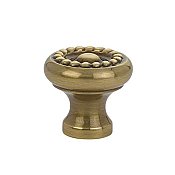 Rope Solid Brass Cabinet Knob - 1" - French Antique Brass