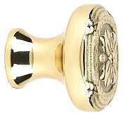 Ribbon & Reed Cabinet Knob - Small - Polished Brass