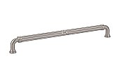 Estate Ribbon & Reed Pull - 10" on center - Satin Nickel