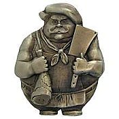 Butcher Knob, Antique Brass