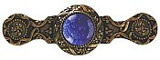 Victorian Jewel & Blue Sodalite Pull, 24K Gold Plate
