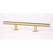 Round Bar Pull, 7"- Brushed Brass Finish
