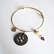 Repurposed Rochester Subway Token Bracelet
