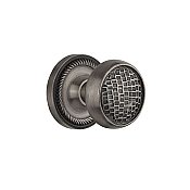 Complete Door Hardware Set - with Rope Rosette with Craftsman Knob