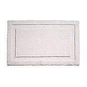 Large 21" x 34" Geometric Cut Fiber Microfiber Spa Bath Rug - White