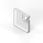 Victoria Cap Inside Frame Corner Ceramic Tile - 3" x 3" - Many finishes available