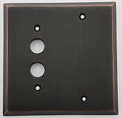 Oil Rubbed Bronze Forged Pushbutton / Blank Switchplate