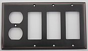 Oil Rubbed Bronze Forged Switchplate: Single Duplex / Triple GFCI