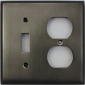 Antique Pewter Single Toggle/ Single Duplex Forged Switchplate