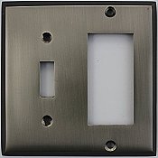Antique Pewter Toggle / GFCI Forged Switchplate