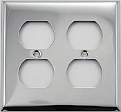 Polished Chrome Double Duplex Switchplate