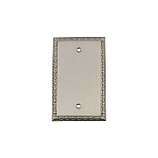 Solid Brass Egg & Dart Switchplate - Satin Nickel - Single Blank