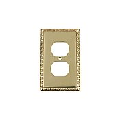 Solid Brass Egg & Dart Switchplate - Polished Brass - Single Duplex