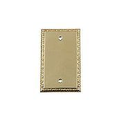 Solid Brass Egg & Dart Switchplate - Polished Brass - Single Blank
