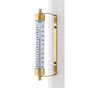 Vermont Indoor / Outdoor Thermometer - Living Finish Brass
