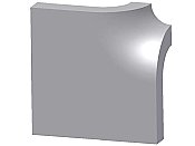 Radius Up Corner Ceramic Tile - 2-1/2" x 2-1/2" - Many glazes available