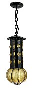Antique Wrought Iron Mid-Century Belgian Ceiling Light Fixture - Circa 1960