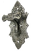 Antique Nickel Plated Cast Bronze Door Bell Lever by Connell's Patent - Circa 1873