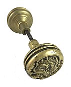 Antique Pair of Cast Brass "Belfort" Pattern by Reading Hardware Co. Door Knobs - Circa 1899