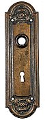 Antique Wrought Steel "Nubian" Pattern Door Plate By Yale & Towne - Circa 1910