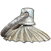 Antique Art Deco Convex Swirl Drawer Ring Pulls - Set of 6 - Circa 1930